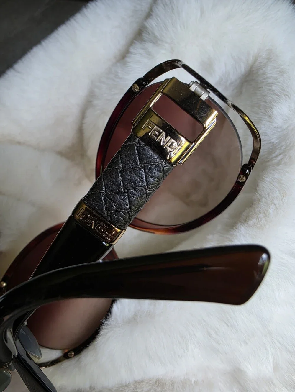 Authentic Fendi Oversized Round Women’s Sunglasses - Brown Lens